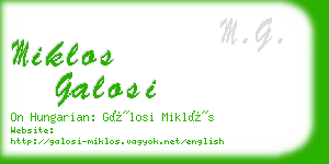 miklos galosi business card